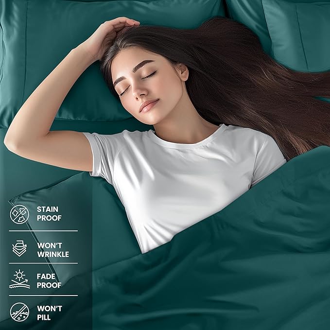 Utopia Bedding Full Bed Sheets Set - 4 Piece Bedding - Brushed Microfiber - Shrinkage and Fade Resistant - Easy Care (Teal Green)