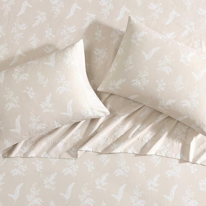 Wrangler - Full Bed Sheets, Ultra-Soft & Lightweight Bedding with Matching Pillowcases, Lightweight Bed Set for All Season Comfort, Oeko-Tex Certified (Foliage Beige)