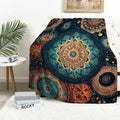 Bohemian Mandala 50"x60" Throw Blanket for Sofa & Bed | Artistic Home Decor, Machine - Washable | Stylish Gift for All Ages