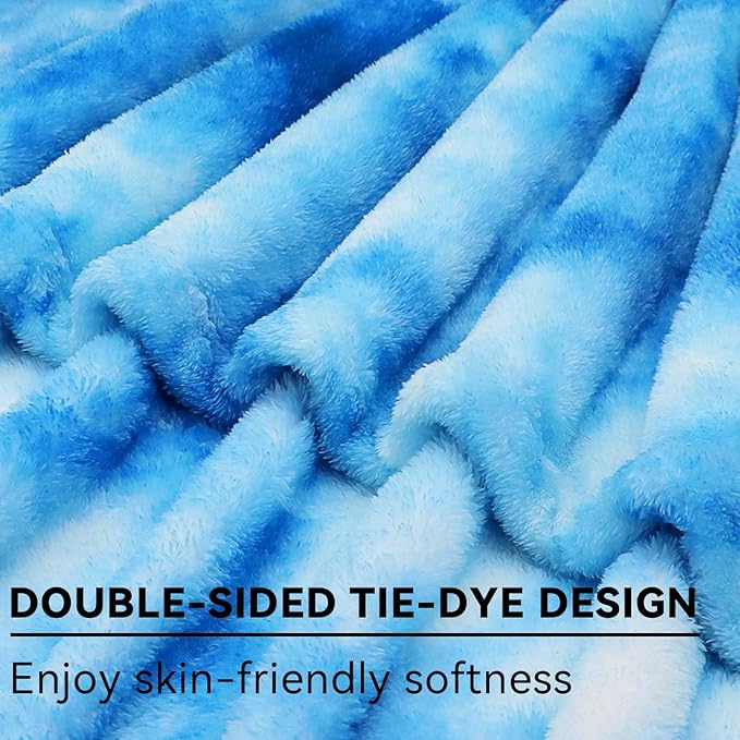 obinsm Warm Blanket Blue Soft Fleece Blankets Throw Blankets for Bed