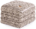 UGG Faux Fur King Blanket for Bed, Double-Sided Soft Blanket, Warm Large Throw for Couch, Washable California King Bedding, Luxury Bedroom Decor, 110" x 90", Oyster Brown (Adalee)