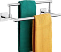 KOKOSIRI Towel Bars Chrome 16-Inch Bathroom Double Towel Holder for Garage Kitchen Toilet Wall Mount Polished Stainless Steel B5009CH-L16