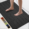 Bcoimo 44"×24" Chenille Bath Mat – Non-Slip with Backing Bath Rug Ultra-Absorbent and Machine Washable Bathroom Mat Quick-Dry Design. Ideal for Bathroom and Tub Areas