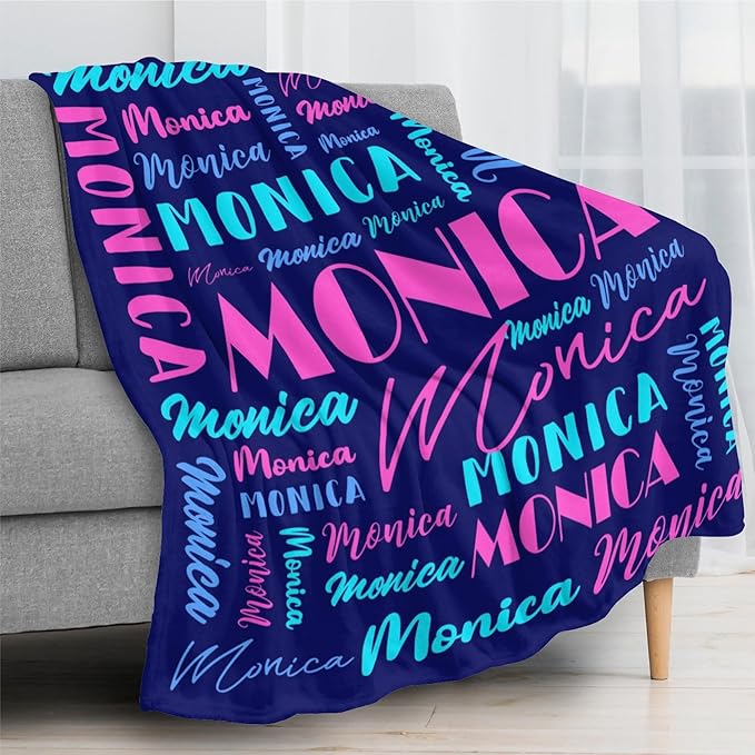 Name Blanket Personalized Blanket for Adult Kids Flannel Customize Throw Blanket Custom (Color 29, 30 x 40 Inches)