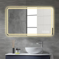 LED Bathroom Mirror with Backlit & Front Light, 40"x24" Anti-Fog, Memory Function, Dimmable Color & Brightness,CRI90+, IP54 Waterproof, Horizontal/Vertical, Wall Mounted