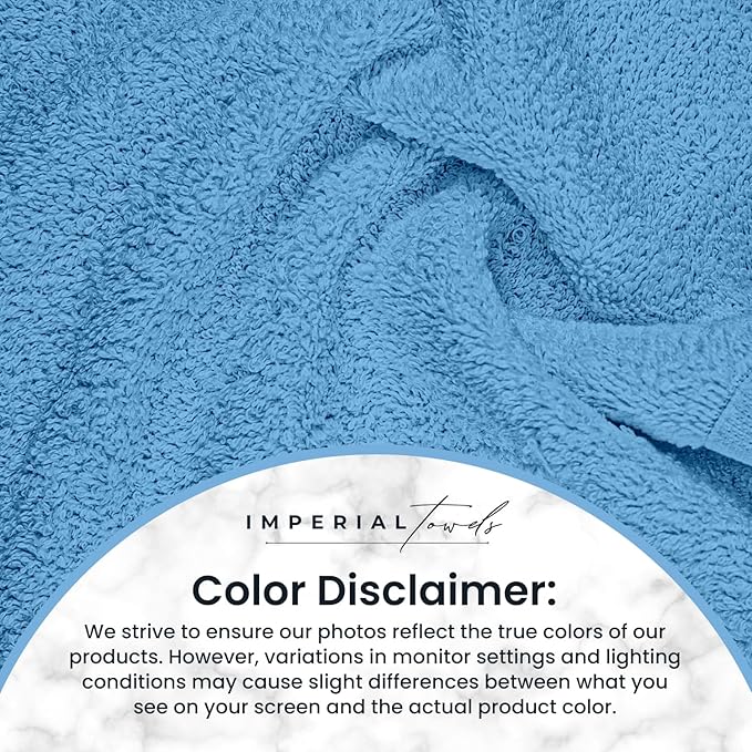 Hand Towels (Pack of 24) Light Blue Economy Towels Salon Towels - 100% Cotton Spa Towel – 16 x 27 Inches Highly Absorbable, Facial, Gym, Hair, Face Towels Bulk