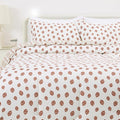 Amazon Basics Lightweight Microfiber Comforter Sets, 3-Pieces, Off White, Floral, Full/Queen