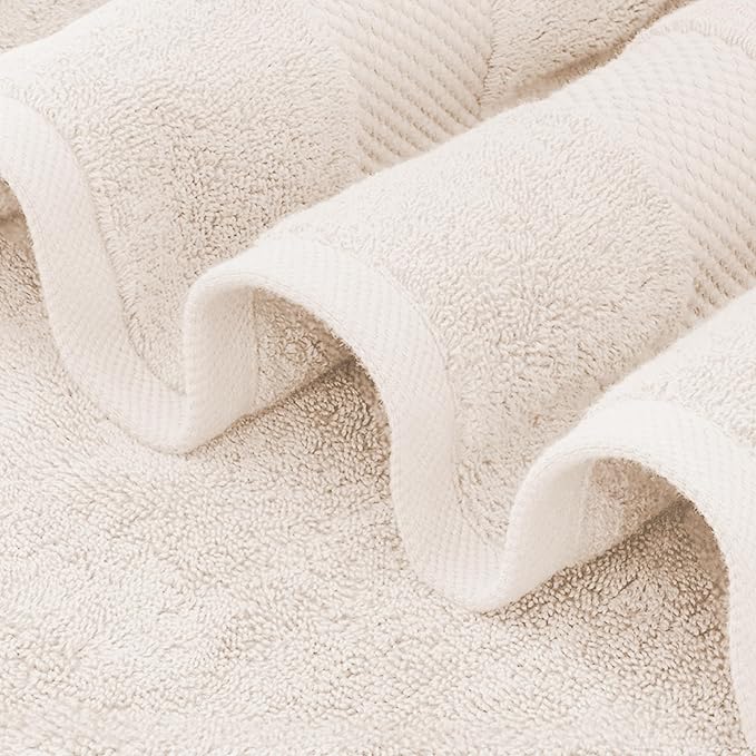 Delara 100% Organic Cotton Towels 650 GSM Plush Feather Touch Quick Dry Hand Towel, Pack of 6 GOTS Certified, Oeko-Tex Green Certified, Organic Cotton Hand Towel, 20"X30"
