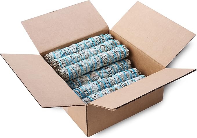 9" Sage Smudge Sticks Wholesale Bulk - Sustainably Grown for Spiritual Growth & Self Care (12 Bundles)