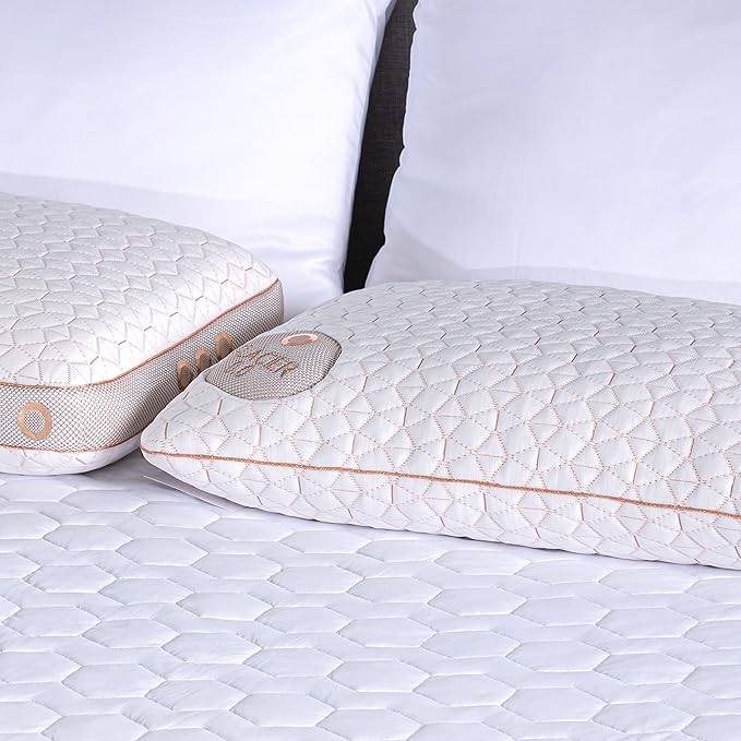 Bedgear Glacier Performance Pillow - Size 0.0 - Cooling Pillow for Hot Sleepers - Back, Stomach, Side Sleeper Pillow - 20" W x 26" L x 4.75" H