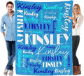 Name Blanket Personalized Blanket for Adult Kids Flannel Customize Throw Blanket Custom (Color 25, 40 x 50 Inches)