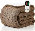 Heated Electric Blanket Full Size-72"x84" Heating Blanket with 10 Heating Levels & 5 Time Settings Over-Heat Protection，Winter Warmer for Adults with ETL Certification（Beige）