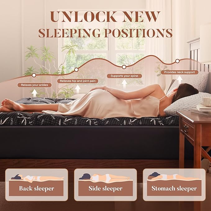 100% Waterproof Full Size Mattress Topper, Thick Pillow Top Mattress Pad，Up to 23 Inch Deep Pocket,Soft Breathable Mattress Pad for Back Pain, Protector Cover(Black)