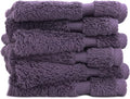 Luxury Hotel & Spa Collection, 100% Turkish Cotton 700 GSM Cloth, for Body wash, Makeup Remover & Facial Cleaning, Baby, face, Dobby Border Soft washcloths Towel Set 13" X 13", Plum, Set of 6
