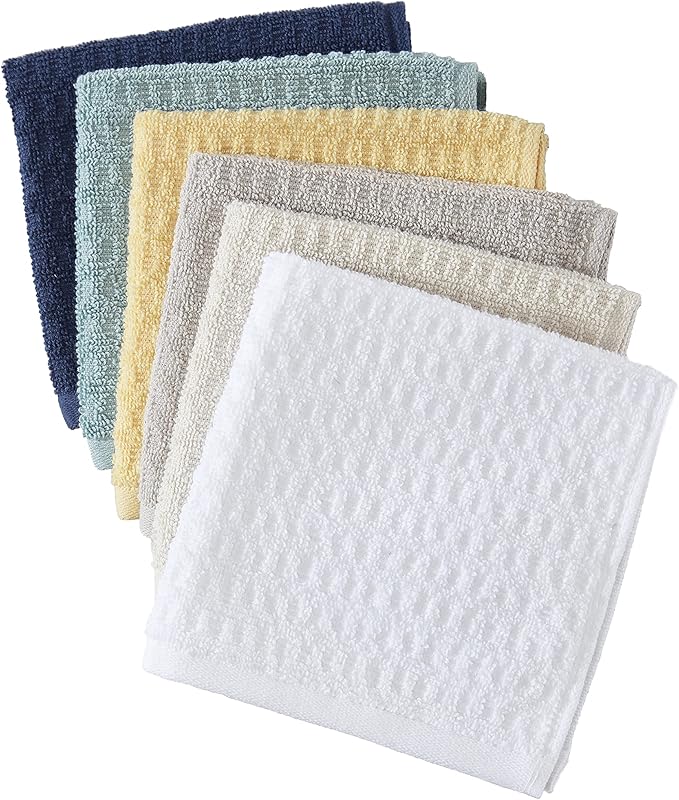 Tommy Bahama - Washcloths, Soft & Absorbent Cotton Towels, Low Linting & Fade Resistant, Oeko-Tex Certified (Northern Pacific White, 12 Piece)