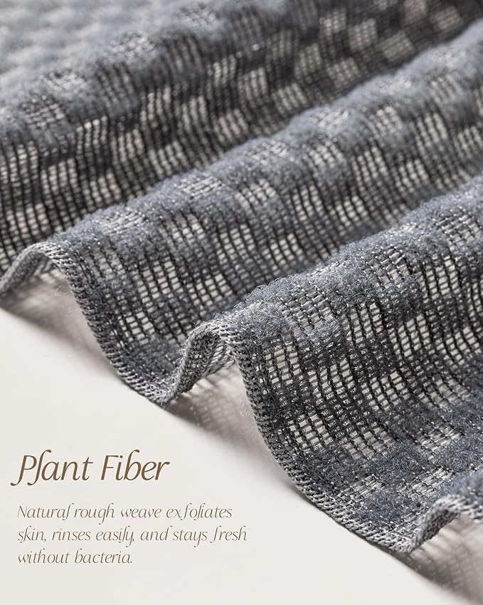 Yiclick Exfoliating Washcloth Towel, Back Scrubber for Shower, Exfoliating Body Scrubber Exfoliator, Japanese Wash Cloth for Body Scrub, Bath Exfoliate Rags Loofah Lufa Sponge for Women Men