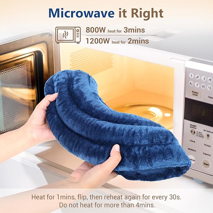 Comfytemp Neck Shoulder Heating Pad Microwavable for Pain Relief, FSA Eligible HSA, Weighted Heated Neck Wrap Warmer, Microwave Moist Heating Pads, Warm Compress, Christmas Gifts for Women Seniors