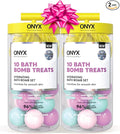 Onyx Professional Hydrating Bath Bomb Gift Set, 2 Pack - Includes 20 Bath Bombs and 2 Loofahs, Nourishes for Smooth Skin, Made with Shea Butter
