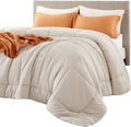 Bedsure Comforter Duvet Insert - Quilted Comforters Cal King Size, All Season Duvet, GentleSoft Down Alternative Bedding, with 8 Tabs, Gifts for Women/Men, Linen, California King 96 X 102 Inches