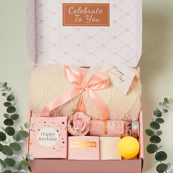Luxury Birthday Spa Gift Basket for Women - Relaxation Gifts for Her Spa Gift Basket for Women: Luxury Birthday Gifts & Relaxation Gifts for Her