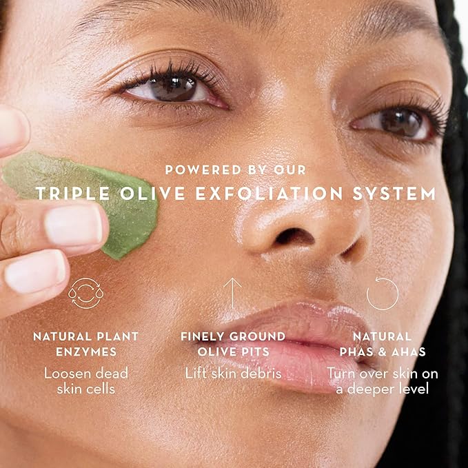 Furtuna Skin Triple Action Exfoliator - Olive-Infused Facial Scrub, Smooths, All Skin Types, Vegan, 80ml