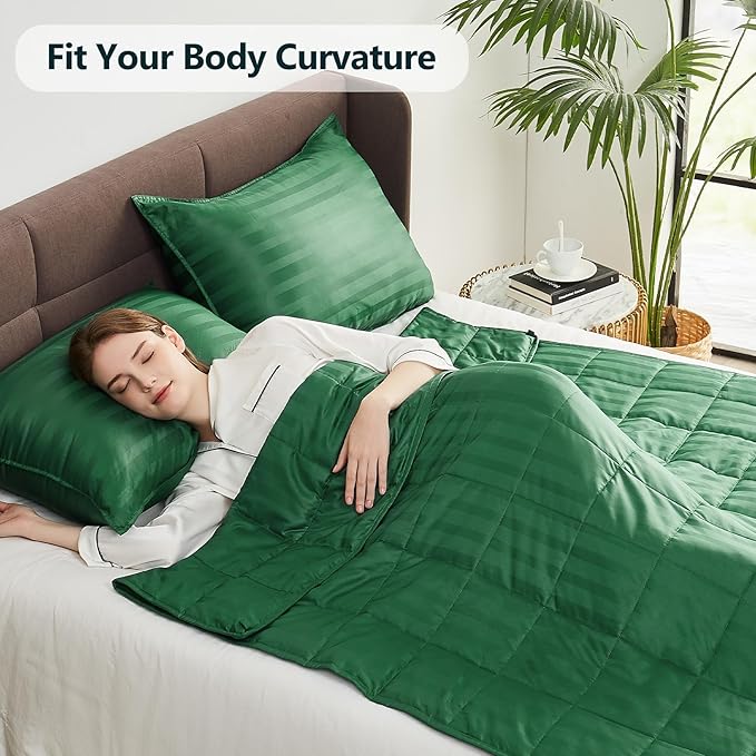 Weighted Blanket Kids (36"x48" 3lbs),Ultra Soft and Cozy Cooling Weighted Blanket Kids,Heavy Blanket with Machine Washable Soft Blanket, Forest Green