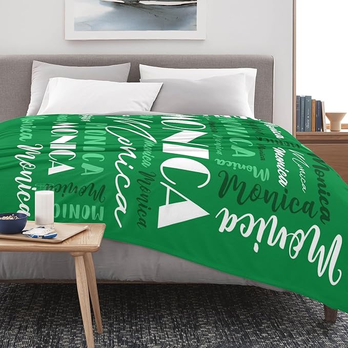 Name Blanket Personalized Blanket for Adult Kids Flannel Customize Throw Blanket Custom (Color 22, 40 x 50 Inches)