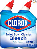 Clorox Toilet Bowl Cleaner Bleach, Rain Clean, 24 Fluid Ounces, Pack of 2 (Package May Vary)