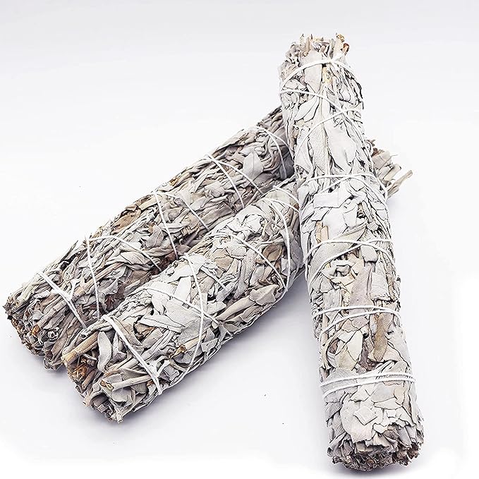 Ancient VEDA 9 Inch Big White Sage Smudge Sticks Bundle (3 Pack) Sage Sticks for Cleansing House, Stress Relief, Yoga | California Sage White Sage for Smudging and Negative Energy Cleanse