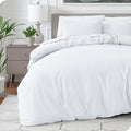 Bare Home Bedding Duvet Cover Full Size - Premium 1800 Super Soft Collection - Lightweight, Cooling Duvet Cover - Soft Breathable Bedding (Full, White)