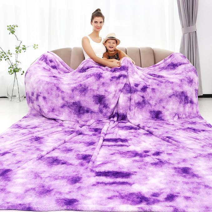 obinsm Purple Soft Blanket - Fuzzy Throw Blankets for Women - Warm Fleece Blankets for Bed Home Decor