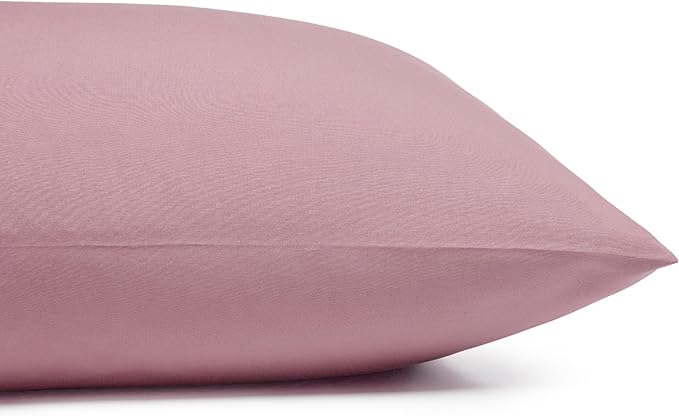 Amazon Basics Lightweight Microfiber 3-Piece Bed Sheet Set, Rose, Solid, Twin XL