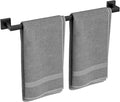 Matte Black Towel Bar, 24 Inch Bathroom Towel Rack, Towel Holder Wall Mounted, Square Base Thicken SUS304 Stainless Steel Towel Rod Modern Home Decor (Total Length 26-Inch)
