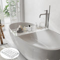 Acrylic Bathtub Tray Bath Caddy for Tub, Clear Bath Tray with Soap Box, 32.3 x 7.87 x 1.18 Inches