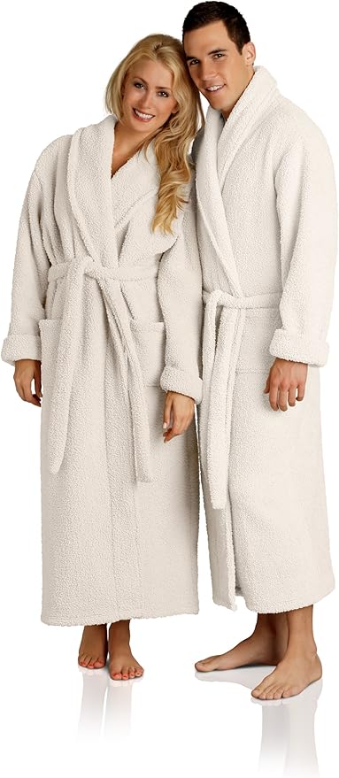 Plush Microfiber Fleece Robe | Super Soft & Warm | Lightweight | Full Length