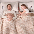 Electric Blanket King Size 90"x100", Dual Zone Heated Blanket with 9 Heat Levels & 1-10H Timer, Faux Fur & Flannel, Soft Cozy Gift for Women/Men, for Couch, Bed & Office, ETL Certified (Dyed Brown)