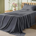 Bedsure Twin Sheets Set - 3 Pieces Soft Twin Bed Sheets - Breathable & Cooling - Hotel Luxury - Easy Care Polyester Microfiber Bedding for Women, Men, Dark Grey