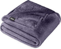 Bare Home Fleece Blanket - Throw/Travel - Ultra-Soft Lightweight for Bed, Sofa, and Couch - Luxury Microplush - Cozy Warm Blanket (Throw/Travel, Dusty Purple)