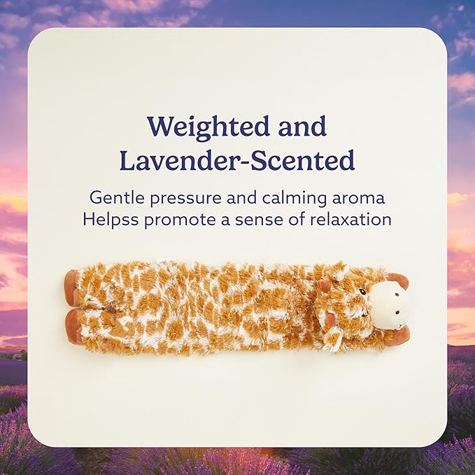 warmies Microwavable Neck & Shoulder Wrap - Heating & Cooling Plush Pad for Calming Relaxation - Weighted & Heated Neck Warmer with Scented Lavender - Microwave Heat Pad for Aches & Pain – Giraffe