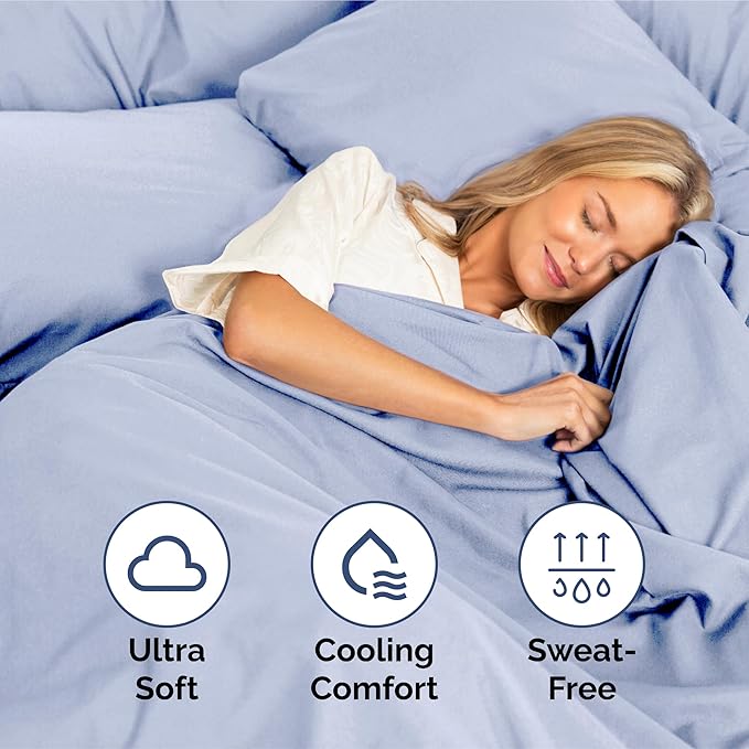 King Size 4 Piece Sheet Set - Extra Soft, Breathable & Cooling Sheets - Hotel Luxury Bed Sheets for Women & Men - Deep Pockets, Easy-Fit & Wrinkle-Free Sheets - Light Dusty Purple Oeko-Tex Bed Sheets