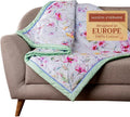 Maison d' Hermine Throw Blanket for Couch Lightweight Soft Warm Breathable Cotton Throw Blankets for Bed Girls Boys Women Men Gifts Sofa Travel Living Room Chair Bedding (50"x60", Summer Floral)
