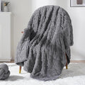 Sivio Weighted Blanket Full Size 15 lbs for Adults, Sherpa Fleece Weighted Blanket Jacquard Heavy Blanket for Sleeping, Reversible Super Soft Warm Cozy Fluffy Blanket for Adult, 48 x 72inches, Grey