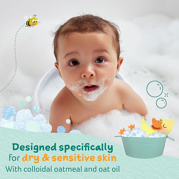 Childs Farm, OatDerma Bubble Bath, Fragrance-Free, Gently Cleanses and Soothes, Suitable for Newborns with Dry, Sensitive Skin, 8.4 Fl Oz