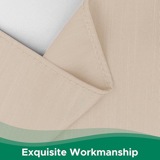 Biscaynebay Wrap Around Bed Skirts for King & Cal King Beds 14" Drop, Sand Adjustable Elastic Dust Ruffles Easy Fit Wrinkle Resistant Silky Luxurious Fabric Machine Washable