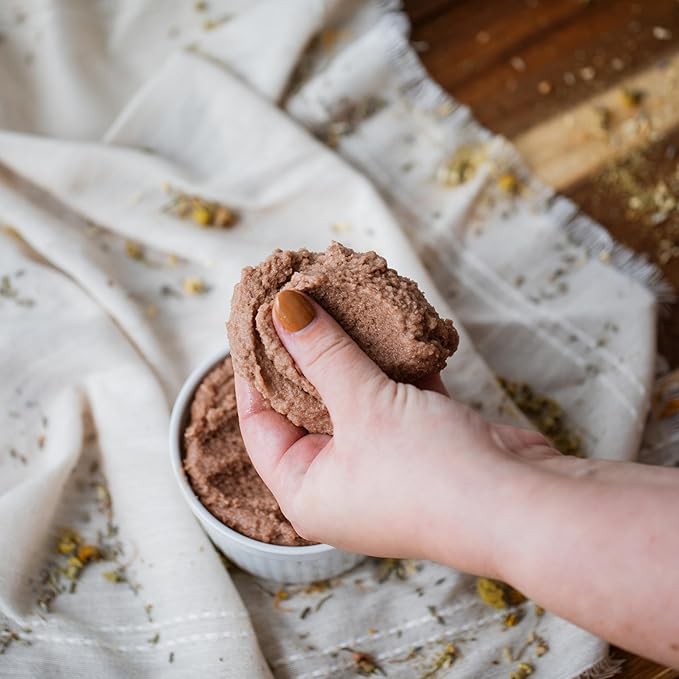 Emulsified Face Sugar Scrub, Organic squalane oil/Castor oil: Chamomile & White Willow Bark, Rhassoul Clay, Kokum Butter, Manuka Honey-Gentle exfoliant: Dry/Sensitive/Acne-Prone (CLARIFY)