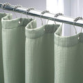 AmazerBath Waffle Stall Shower Curtain, Sage Green Shower Curtain Fabric, Hotel Quality Bathroom Shower Curtains, Heavy Duty, 36 x 72 Inches