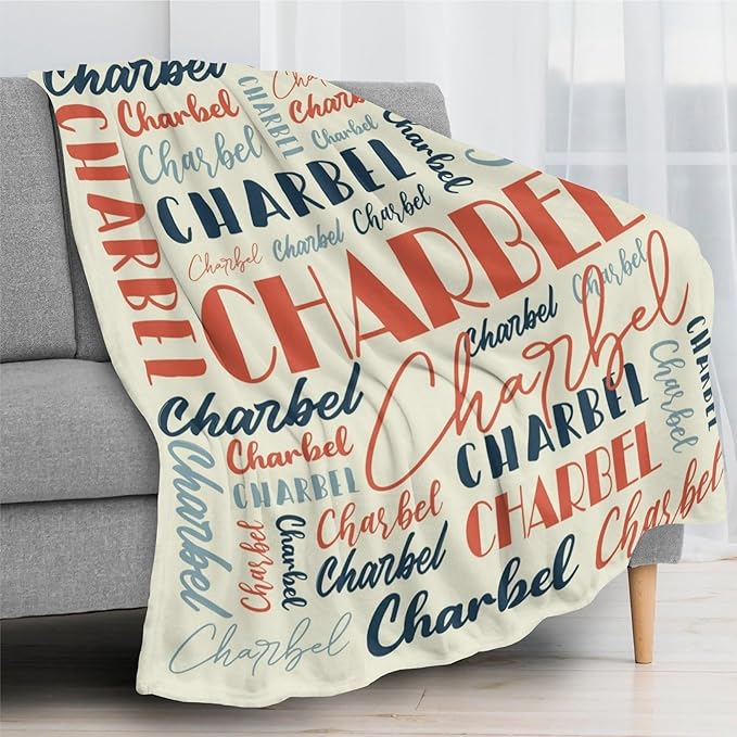 Name Blanket Personalized Blanket for Adult Kids Flannel Customize Throw Blanket Custom (Color 08, 30 x 40 Inches)