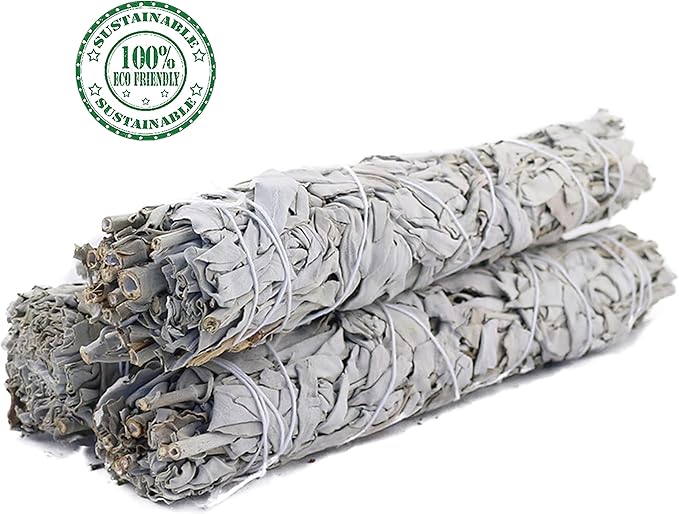 Ancient VEDA 9 Inch Big White Sage Smudge Sticks Bundle (3 Pack) Sage Sticks for Cleansing House, Stress Relief, Yoga | California Sage White Sage for Smudging and Negative Energy Cleanse