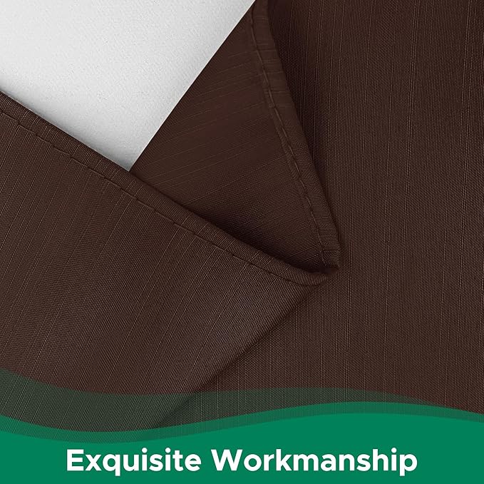 Biscaynebay Wrap Around Bed Skirts for King & Cal King Beds 15" Drop, Brown Adjustable Elastic Dust Ruffles Easy Fit Wrinkle & Fade Resistant Silky Luxurious Fabric Machine Washable