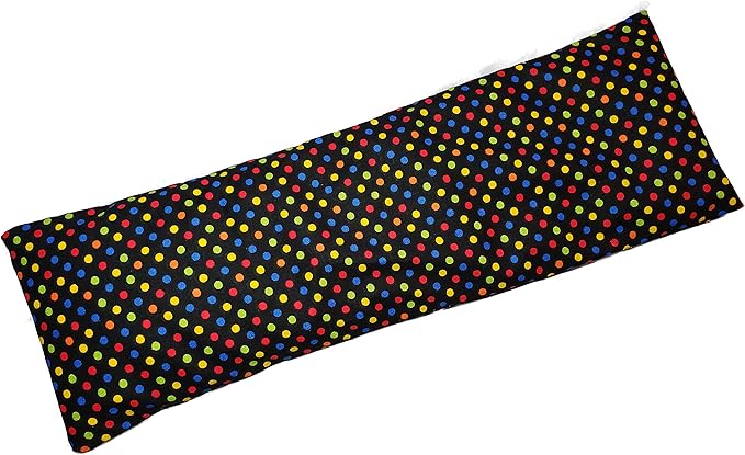 Microwavable Corn Filled Heating Pad and Cold Pack/Washable 100% Cotton Cover (Polka Dot - Multi Color, 5.25in W x 17.25in L)